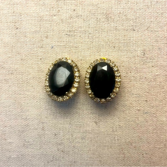 ✨ Vintage Clip On Rhinestone Earrings - Picture 3 of 5